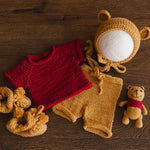 Newborn Teddy Bear Outfit, Baby First Birthday Outfit, Newborn Photography props, Newborn Coming Home Outfit Boy, Newborn Bear Outfit
