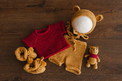 Newborn Teddy Bear Outfit, Baby First Birthday Outfit, Newborn Photography props, Newborn Coming Home Outfit Boy, Newborn Bear Outfit
