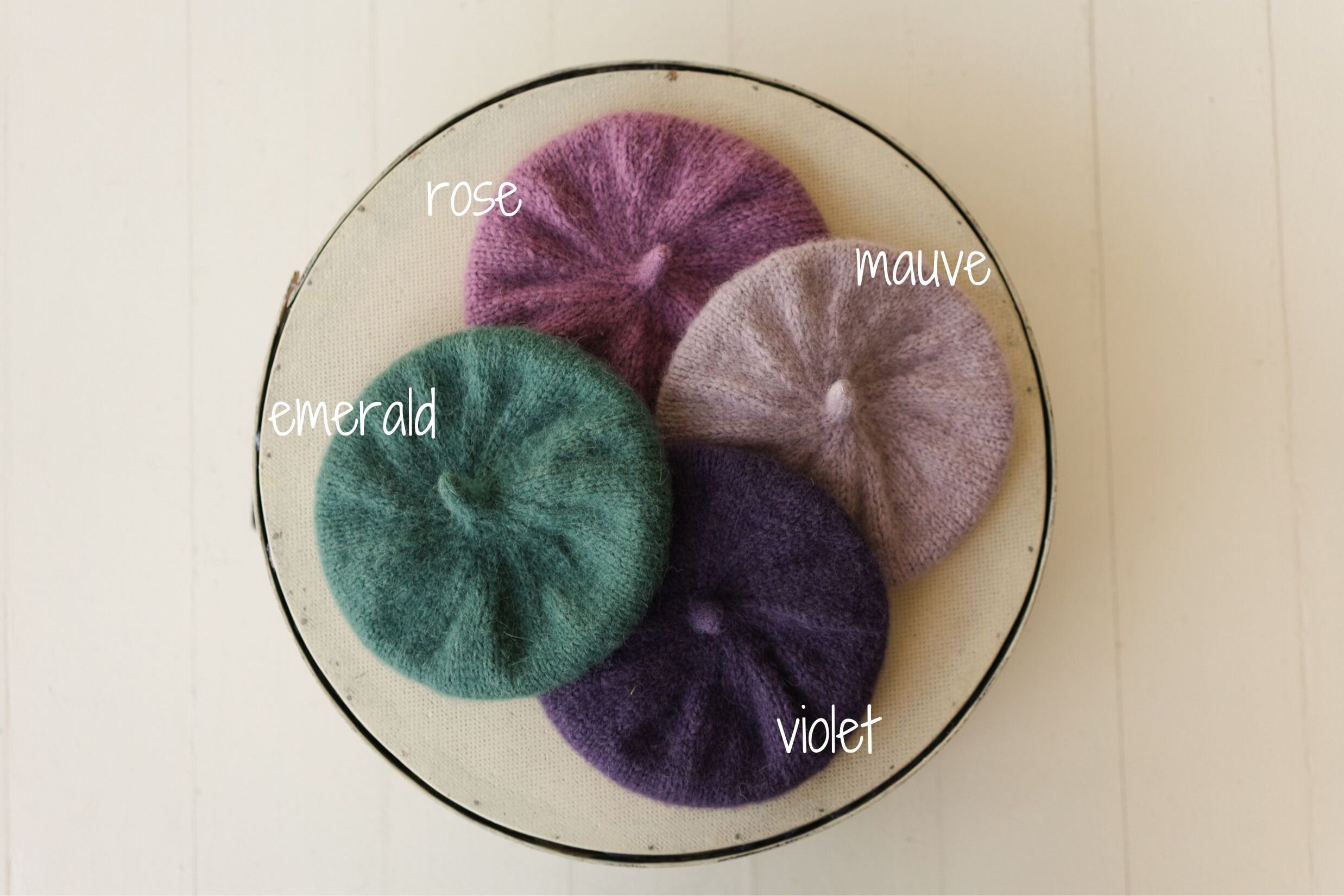 Newborn Beret Hat, Newborn French Hat, Newborn Knitted Outfit, Baby Beret with Baby Scarf, Newborn Outfit Girl, Unisex Baby Clothing Knitted