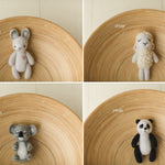 Newborn Photography Felt Toy, Felted Animals Photo Props, Felt Stuffed Teddy Bear Newborn Photo Props, Felt Bunny Newborn photography props