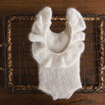 Newborn Frill Romper, Newborn Knitted Romper Girl, Newborn Knitted Outfit Girl, Newborn Photography props, Newborn Girl Coming Home Outfit