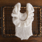 Newborn Frill Romper, Newborn Knitted Romper Girl, Newborn Knitted Outfit Girl, Newborn Photography props, Newborn Girl Coming Home Outfit