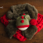 Newborn Christmas Photo Prop Set, Newborn New Year Set, Newborn Photography Prop Set, Newborn Merino wool blanket, Newborn Santa Claus Hat