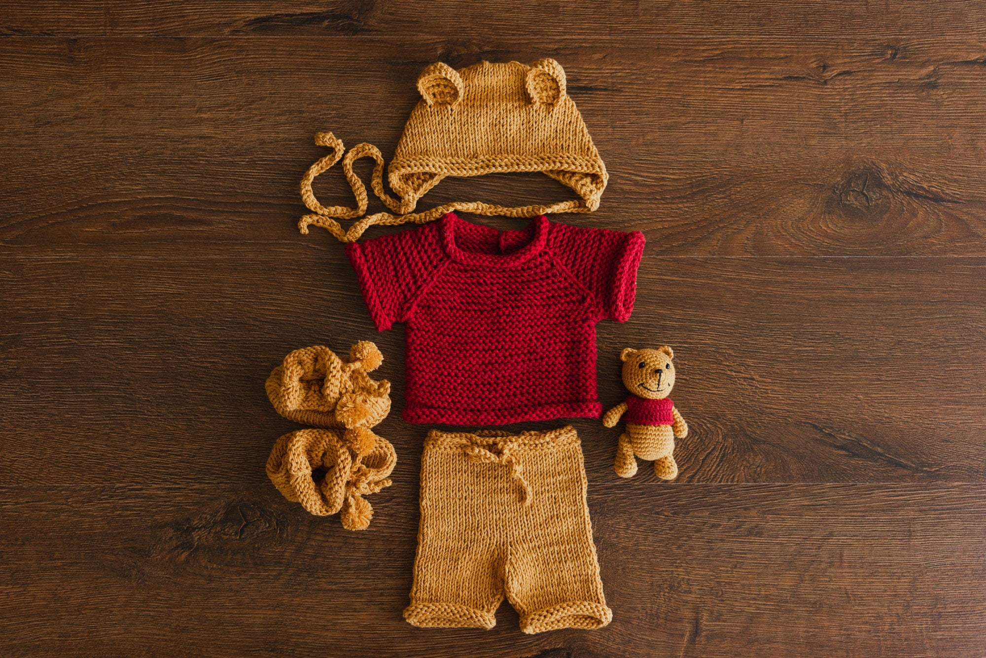 Newborn Teddy Bear Outfit, Baby First Birthday Outfit, Newborn Photography props, Newborn Coming Home Outfit Boy, Newborn Bear Outfit