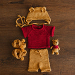Newborn Teddy Bear Outfit, Baby First Birthday Outfit, Newborn Photography props, Newborn Coming Home Outfit Boy, Newborn Bear Outfit