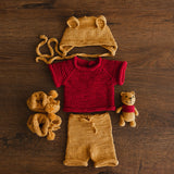 Newborn Teddy Bear Outfit, Baby First Birthday Outfit, Newborn Photography props, Newborn Coming Home Outfit Boy, Newborn Bear Outfit