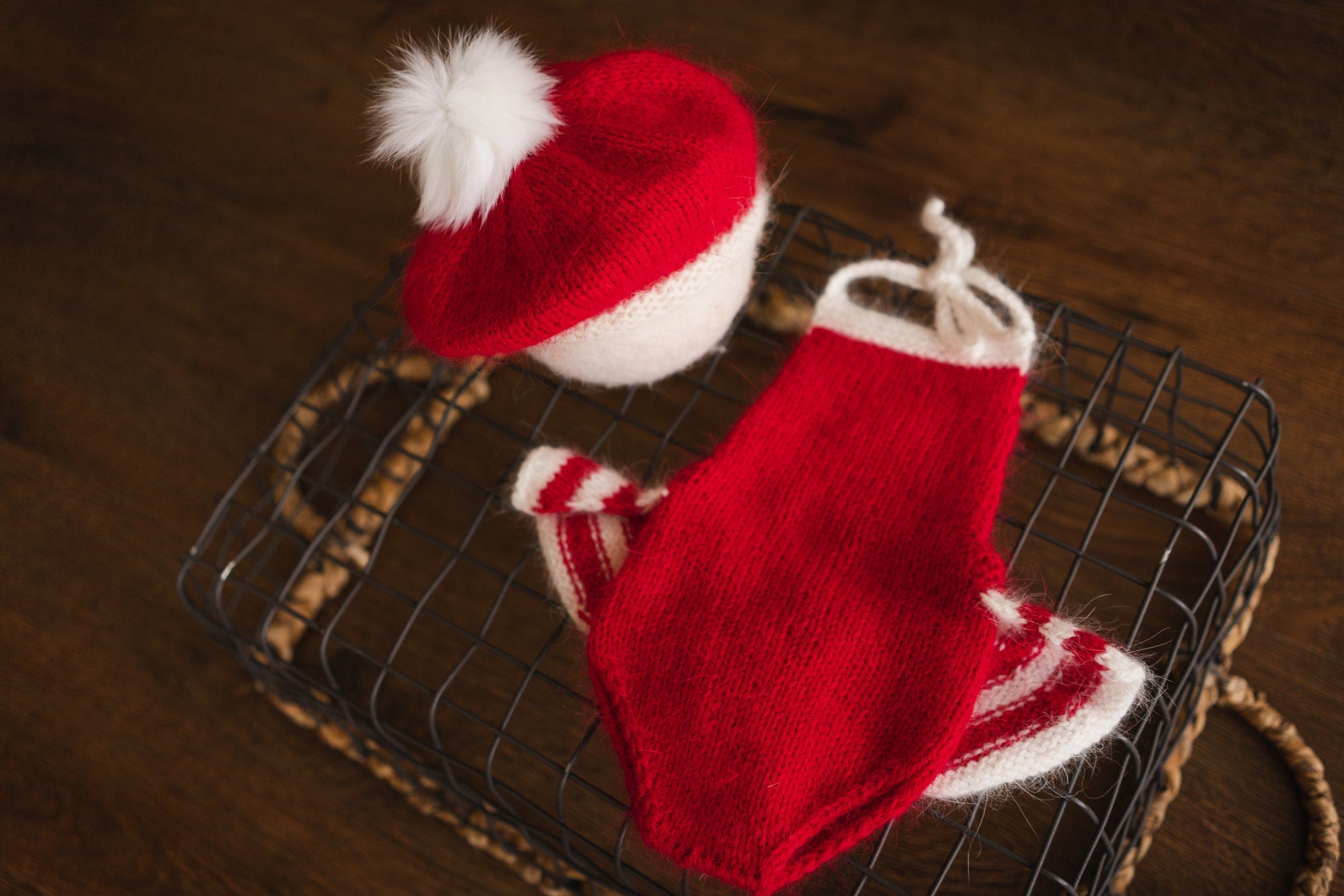 Newborn Christmas Outfit Girl, Newborn Christmas Romper, Newborn Girl Outfit, Newborn Beret French Hat, Newborn Photography Props