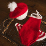 Newborn Christmas Outfit Girl, Newborn Christmas Romper, Newborn Girl Outfit, Newborn Beret French Hat, Newborn Photography Props