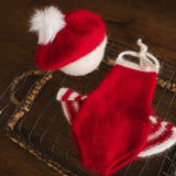 Newborn Christmas Outfit Girl, Newborn Christmas Romper, Newborn Girl Outfit, Newborn Beret French Hat, Newborn Photography Props