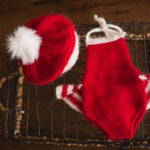 Newborn Christmas Outfit Girl, Newborn Christmas Romper, Newborn Girl Outfit, Newborn Beret French Hat, Newborn Photography Props
