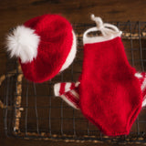 Newborn Christmas Outfit Girl, Newborn Christmas Romper, Newborn Girl Outfit, Newborn Beret French Hat, Newborn Photography Props