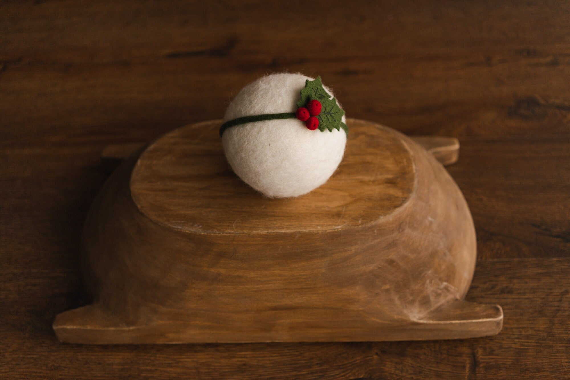 Newborn Holly Berry Headband, Newborn Christmas Holly Berry Headband, Newborn Felted Props,Newborn Photography Props,Newborn Christmas Props