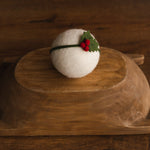 Newborn Holly Berry Headband, Newborn Christmas Holly Berry Headband, Newborn Felted Props,Newborn Photography Props,Newborn Christmas Props