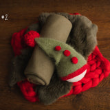 Newborn Christmas Photo Prop Set, Newborn New Year Set, Newborn Photography Prop Set, Newborn Merino wool blanket, Newborn Santa Claus Hat