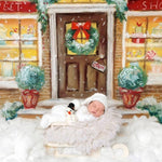 Fluffy Knitted Snowman Outfit with Toy: Newborn Christmas Photography Prop