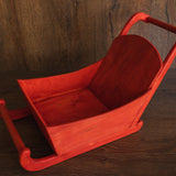 Newborn Wooden Sleigh, Newborn Red Sled, Newborn Sleigh Photo Prop, Newborn Photography Props, Christmas Newborn Photo Props
