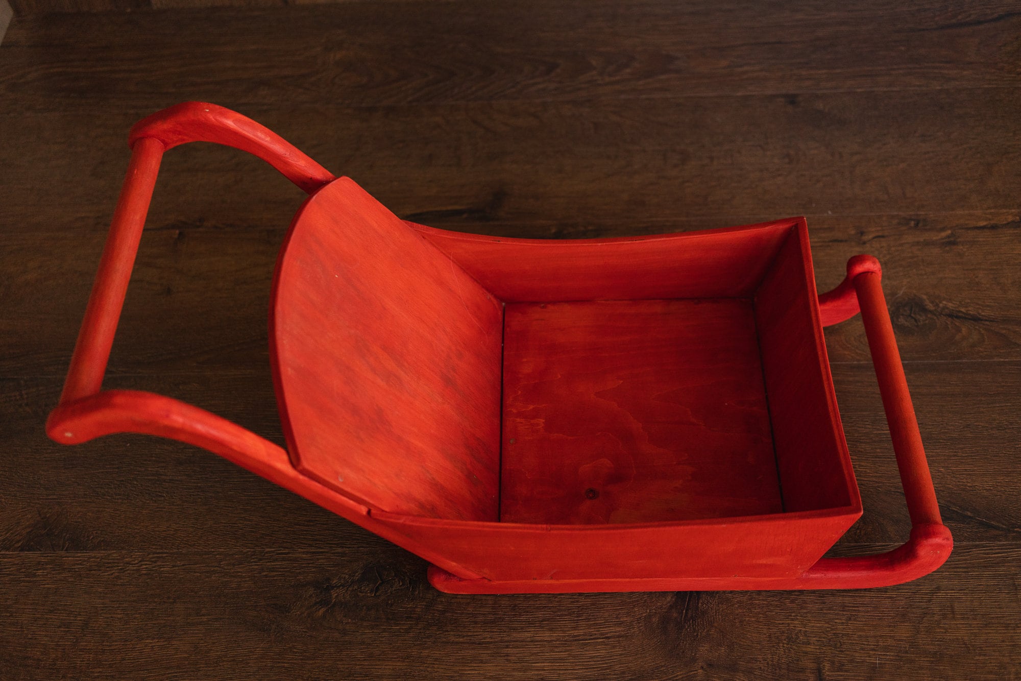 Newborn Wooden Sleigh, Newborn Red Sled, Newborn Sleigh Photo Prop, Newborn Photography Props, Christmas Newborn Photo Props