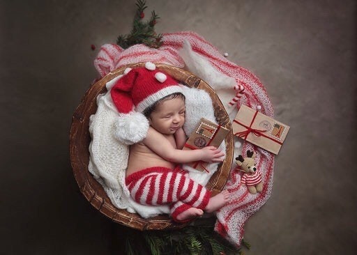 Newborn Christmas Outfit, Newborn Santa Claus Outfit, Christmas Newborn Outfit, Newborn Photography Props, Newborn Christmas Photo Outfit