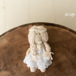 Newborn Girl Small Doll Toy, Fabric Doll for Baby, Fabric Dolls Handmade, Newborn Photography Props, Sitters Photography Props