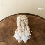 Newborn Girl Small Doll Toy, Fabric Doll for Baby, Fabric Dolls Handmade, Newborn Photography Props, Sitters Photography Props