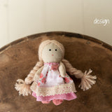 Newborn Girl Small Doll Toy, Fabric Doll for Baby, Fabric Dolls Handmade, Newborn Photography Props, Sitters Photography Props