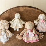 Newborn Girl Small Doll Toy, Fabric Doll for Baby, Fabric Dolls Handmade, Newborn Photography Props, Sitters Photography Props