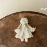 Newborn Girl Small Doll Toy, Fabric Doll for Baby, Fabric Dolls Handmade, Newborn Photography Props, Sitters Photography Props