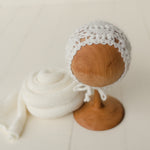 Newborn Knitted Pants and Bonnet Set, Newborn Knitted Outfit, Newborn Knitted Wrap, Newborn photography props, Newborn Knitted Bonnet Hat