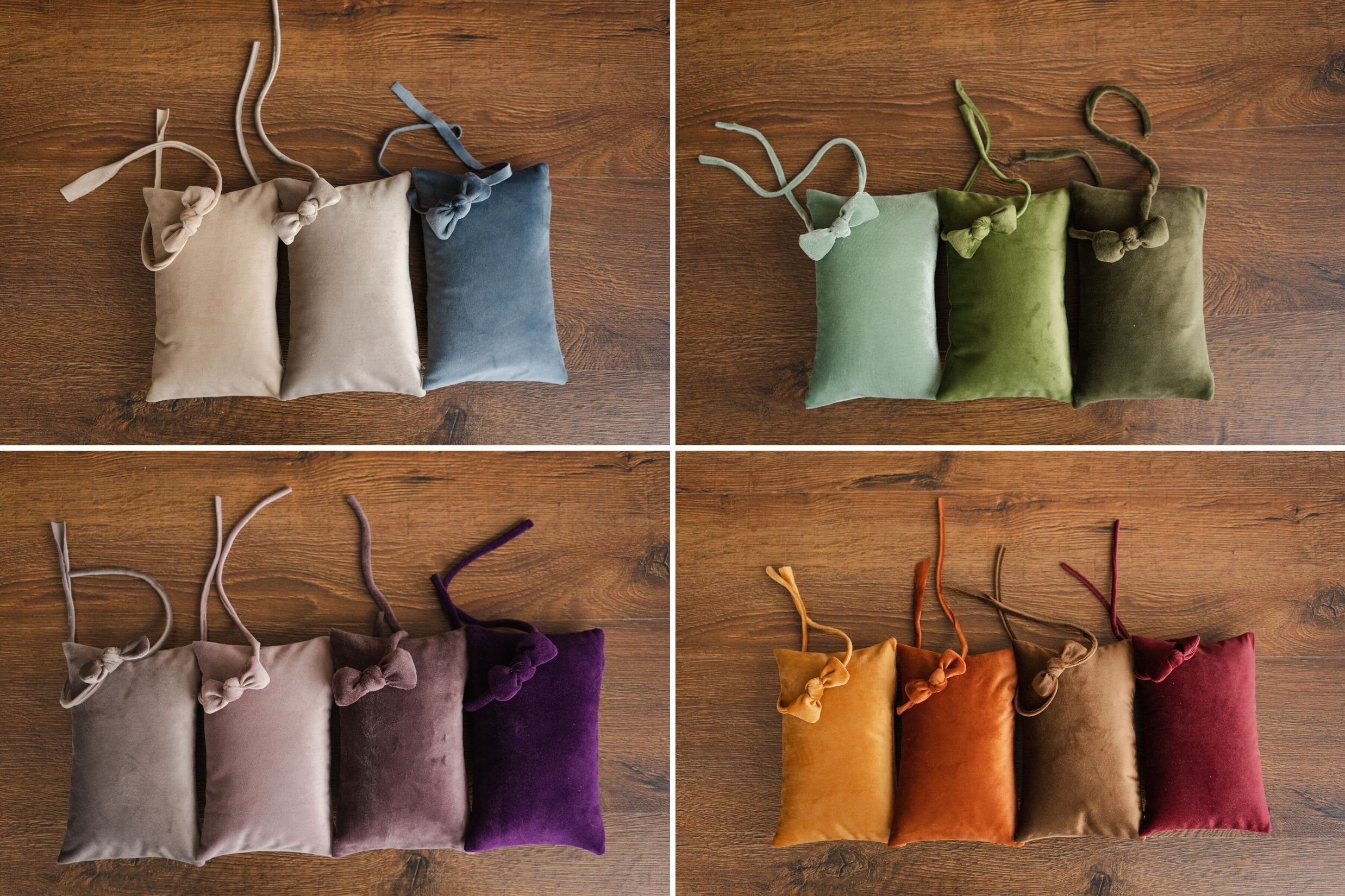 Newborn Velvet Pillow and Fur Set, Velvet Newborn Headband Girl, Newborn Rabbit Fur, Newborn Photography Props Set, Newborn Posing Pillow