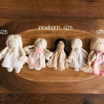 Newborn Girl Small Doll Toy, Fabric Doll for Baby, Fabric Dolls Handmade, Newborn Photography Props, Sitters Photography Props
