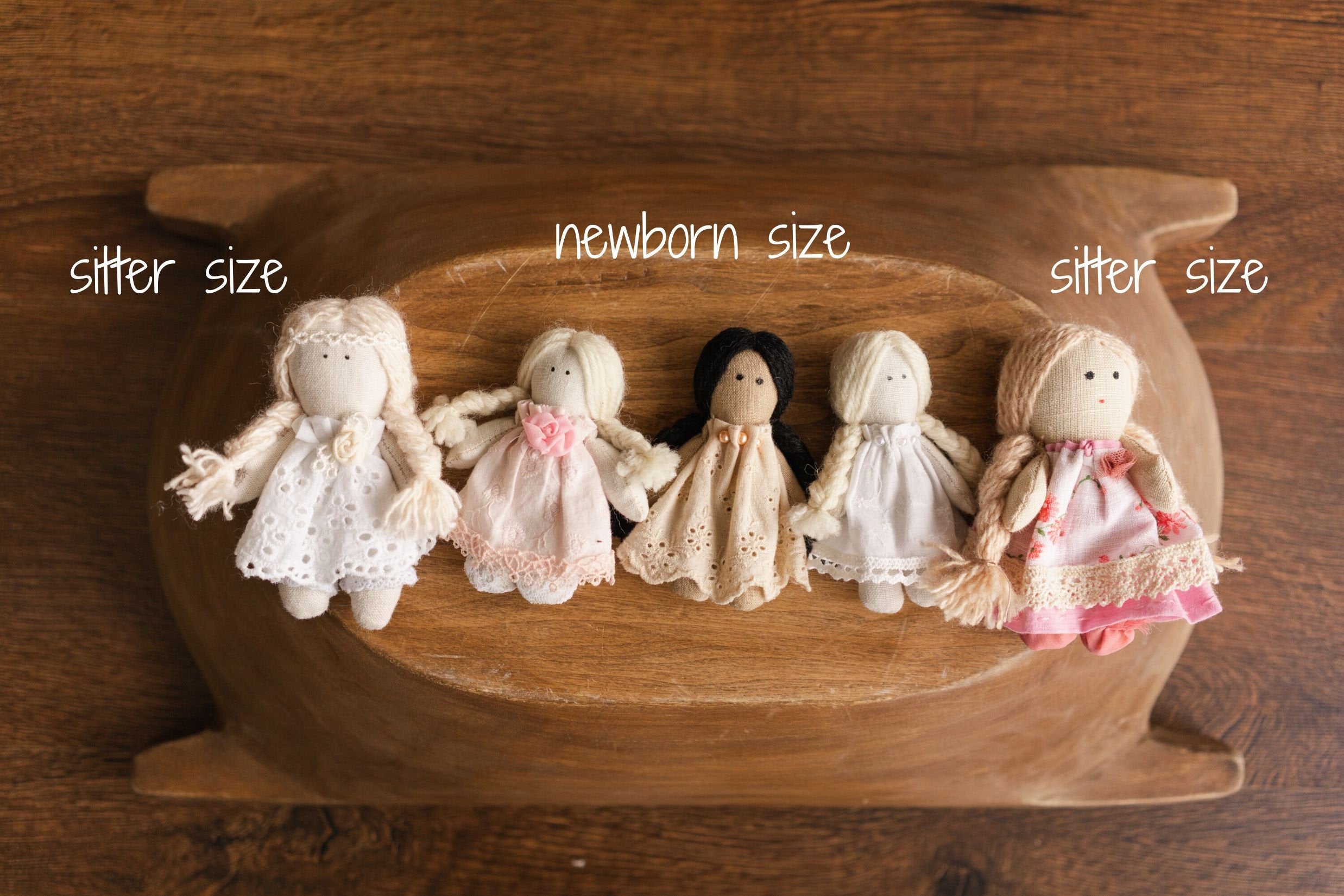 Newborn Girl Small Doll Toy, Fabric Doll for Baby, Fabric Dolls Handmade, Newborn Photography Props, Sitters Photography Props