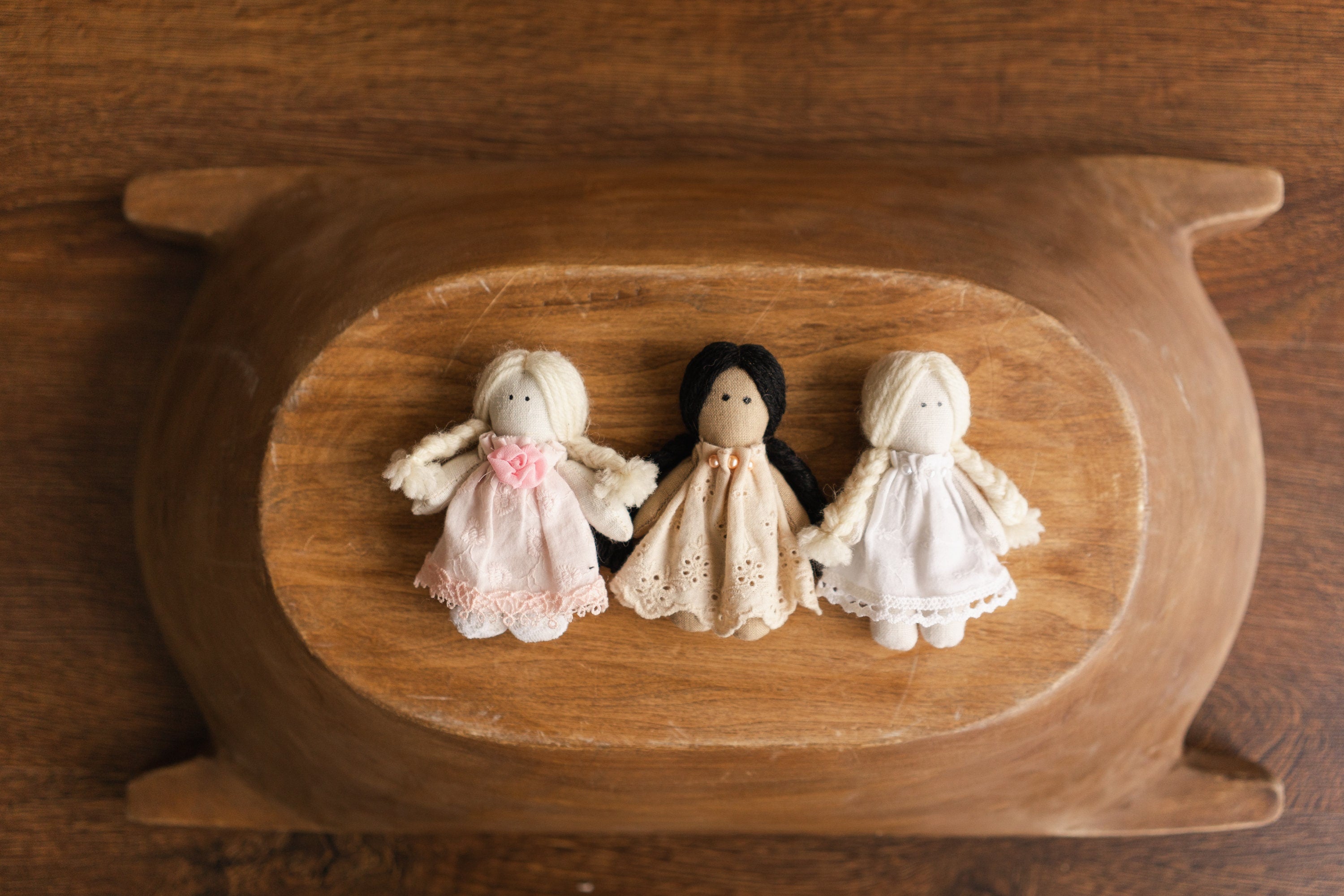 Newborn Girl Small Doll Toy, Fabric Doll for Baby, Fabric Dolls Handmade, Newborn Photography Props, Sitters Photography Props