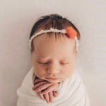 Rainbow Felted Heart Toy, Rainbow Felted Wool Headband, Newborn photography prop, Newborn Rainbow photo props, Newborn Rainbow Heart Props