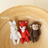 Newborn Photography Felt Toy, Felted Animals Photo Props, Felt Stuffed Teddy Bear Newborn Photo Props, Felt Bunny Newborn photography props