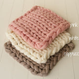 Newborn Merino Wool Blanket, Newborn Braid Blanket, New Baby Knitted Blanket, Newborn Photography Props, Newborn Basket Stuffer Bump Blanket