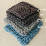 Newborn Merino Wool Blanket, Newborn Braid Blanket, New Baby Knitted Blanket, Newborn Photography Props, Newborn Basket Stuffer Bump Blanket