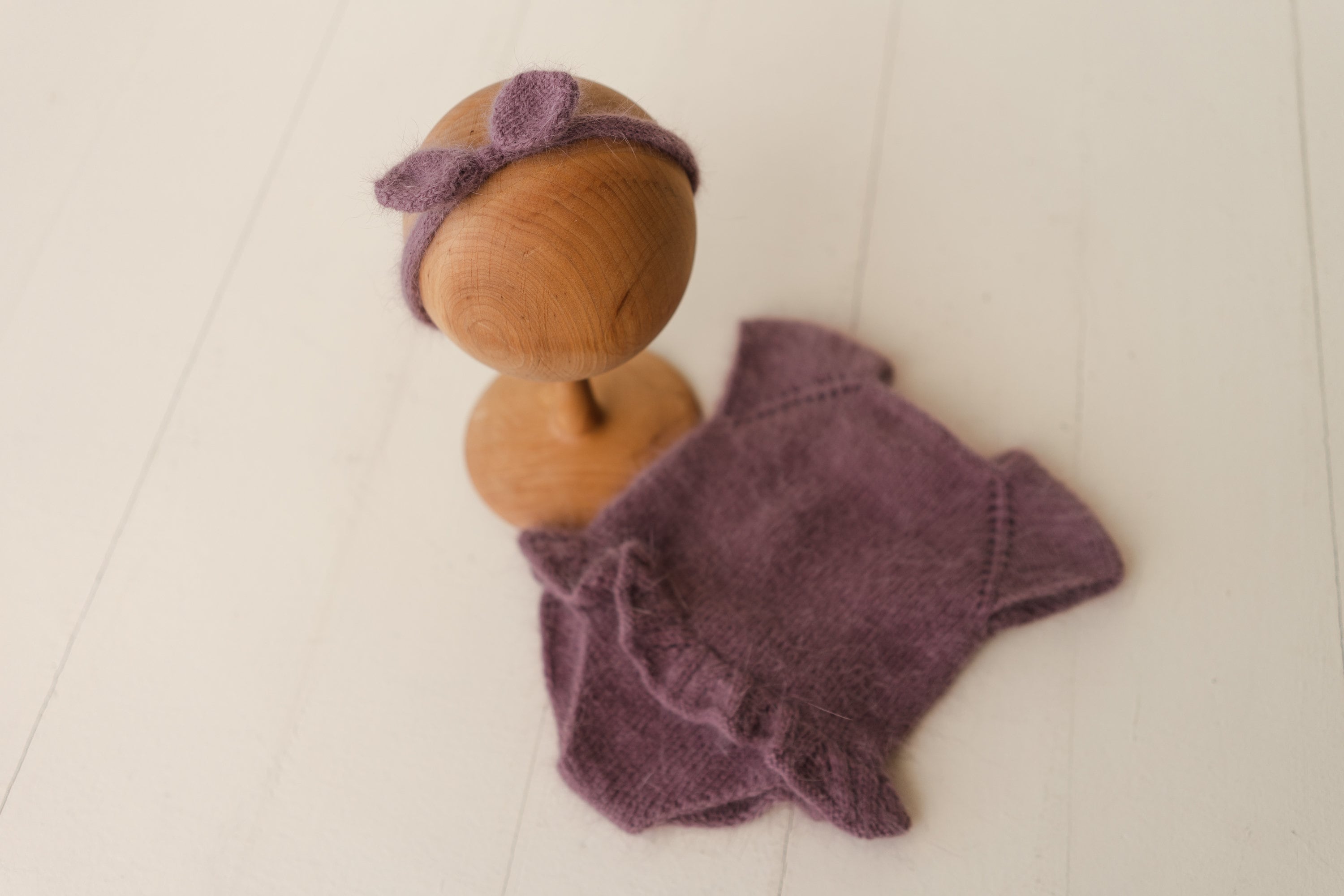 Newborn Knitted Romper for Girl, Newborn Headband, Newborn Romper Girl,Newborn Girl Outfit,Newborn Photography Props,Newborn Photo Props Set