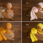 Newborn Knitted Wrap & Bonnet Prop Set, Newborn Knitted Outfit, Newborn Photography Props, Knit Newborn Bonnet, Baby Props for Photography,