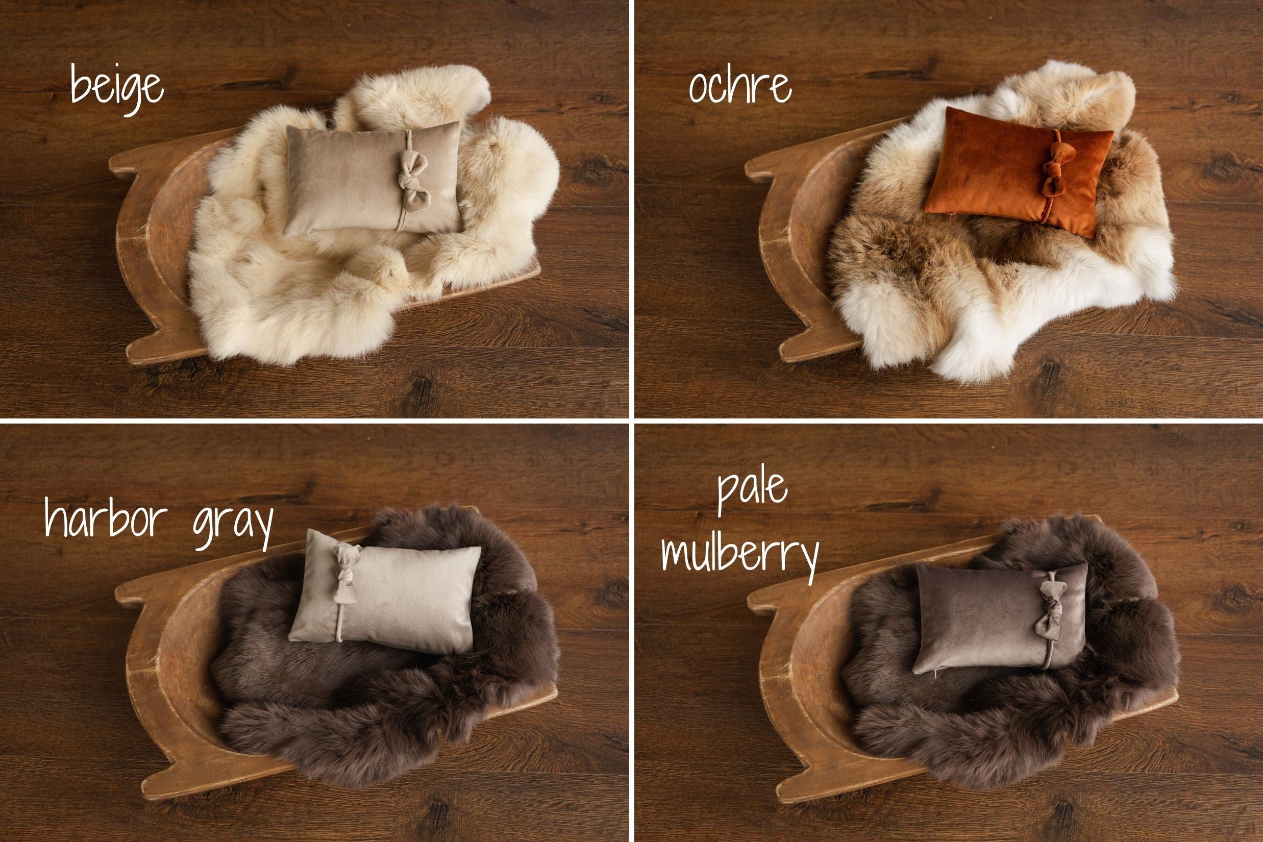 Newborn Velvet Pillow and Fur Set, Velvet Newborn Headband Girl, Newborn Rabbit Fur, Newborn Photography Props Set, Newborn Posing Pillow