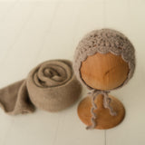 Newborn Knitted Pants and Bonnet Set, Newborn Knitted Outfit, Newborn Knitted Wrap, Newborn photography props, Newborn Knitted Bonnet Hat