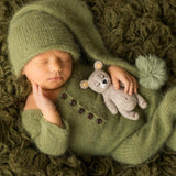 Newborn Tights Outfit Set,Knit Wool Tights for Newborn,Newborn Sleep Hat,Newborn Knitted Outfit,Newborn Photography props,Newborn Romper Boy