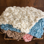 Newborn Merino Wool Chunky Blanket, Newborn Knitted Blanket,Baby Merino Wool Blanket,Newborn Photography Props,Newborn Braided Blanket Wool