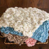 Newborn Merino Wool Chunky Blanket, Newborn Knitted Blanket,Baby Merino Wool Blanket,Newborn Photography Props,Newborn Braided Blanket Wool