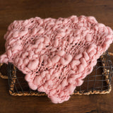 Newborn Merino Wool Chunky Blanket, Newborn Knitted Blanket,Baby Merino Wool Blanket,Newborn Photography Props,Newborn Braided Blanket Wool