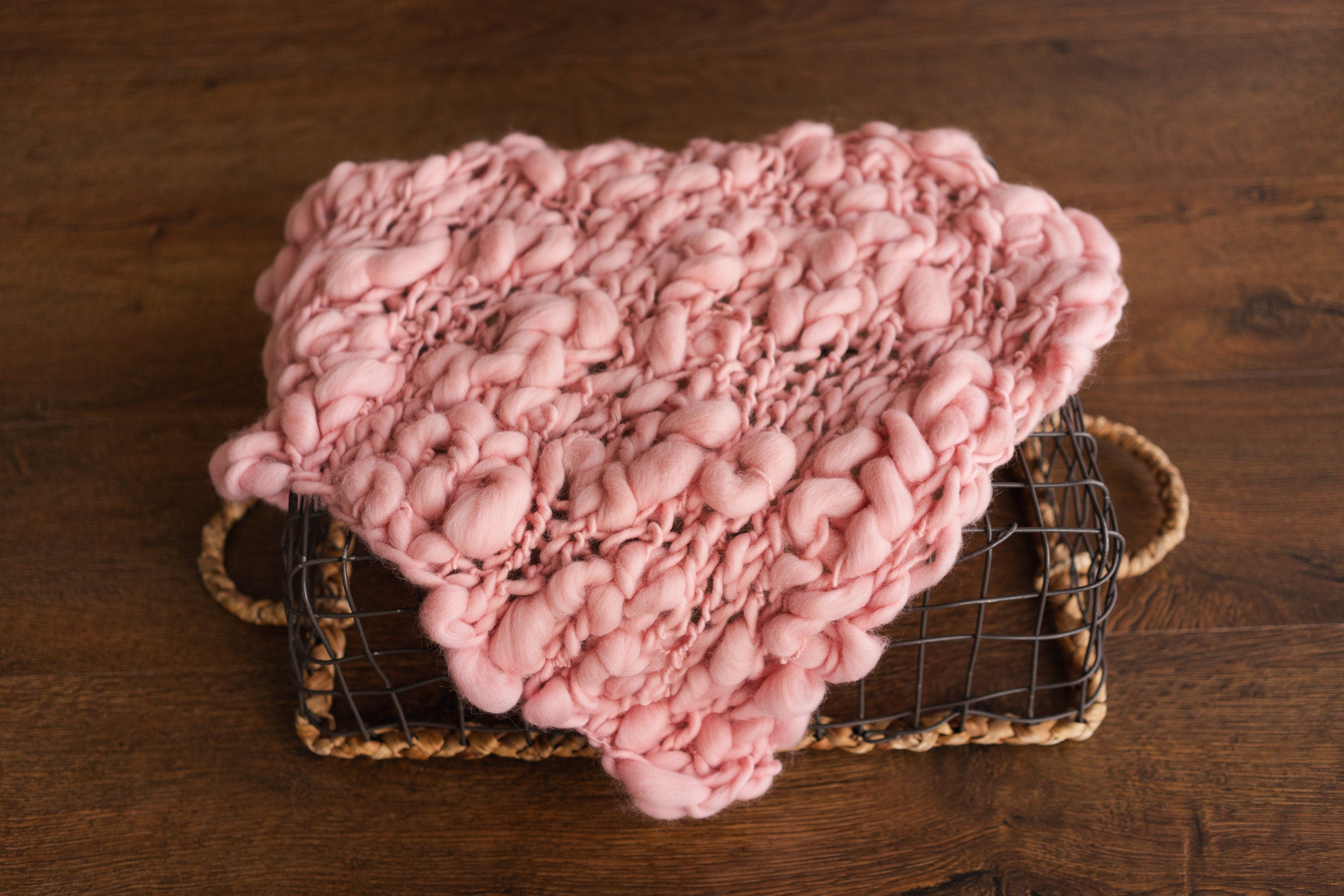 Newborn Merino Wool Chunky Blanket, Newborn Knitted Blanket,Baby Merino Wool Blanket,Newborn Photography Props,Newborn Braided Blanket Wool