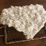 Newborn Merino Wool Chunky Blanket, Newborn Knitted Blanket,Baby Merino Wool Blanket,Newborn Photography Props,Newborn Braided Blanket Wool