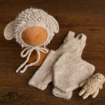 Newborn Sheep Outfit,Newborn Knitted outfit,Newborn Photography prop,Newborn Felt Sheep Toy,First Birthday Outfit,Newborn Coming Home Outfit