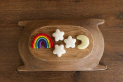 Newborn Rainbow Felted Wool Prop,Newborn Felted Rainbow Prop,Felted Star Newborn Photography Props,Newborn Star Props,Newborn Moon Stars Set