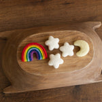 Newborn Rainbow Felted Wool Prop,Newborn Felted Rainbow Prop,Felted Star Newborn Photography Props,Newborn Star Props,Newborn Moon Stars Set