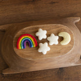 Newborn Rainbow Felted Wool Prop,Newborn Felted Rainbow Prop,Felted Star Newborn Photography Props,Newborn Star Props,Newborn Moon Stars Set